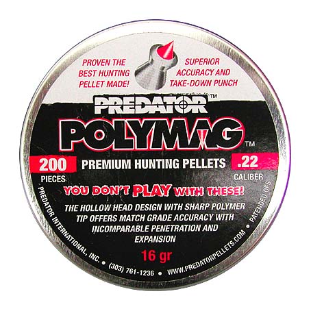 PREDATOR Polymag Plastic Tip Pellets 16,0 grain, ráže 5,5mm (.22) - 200 ks