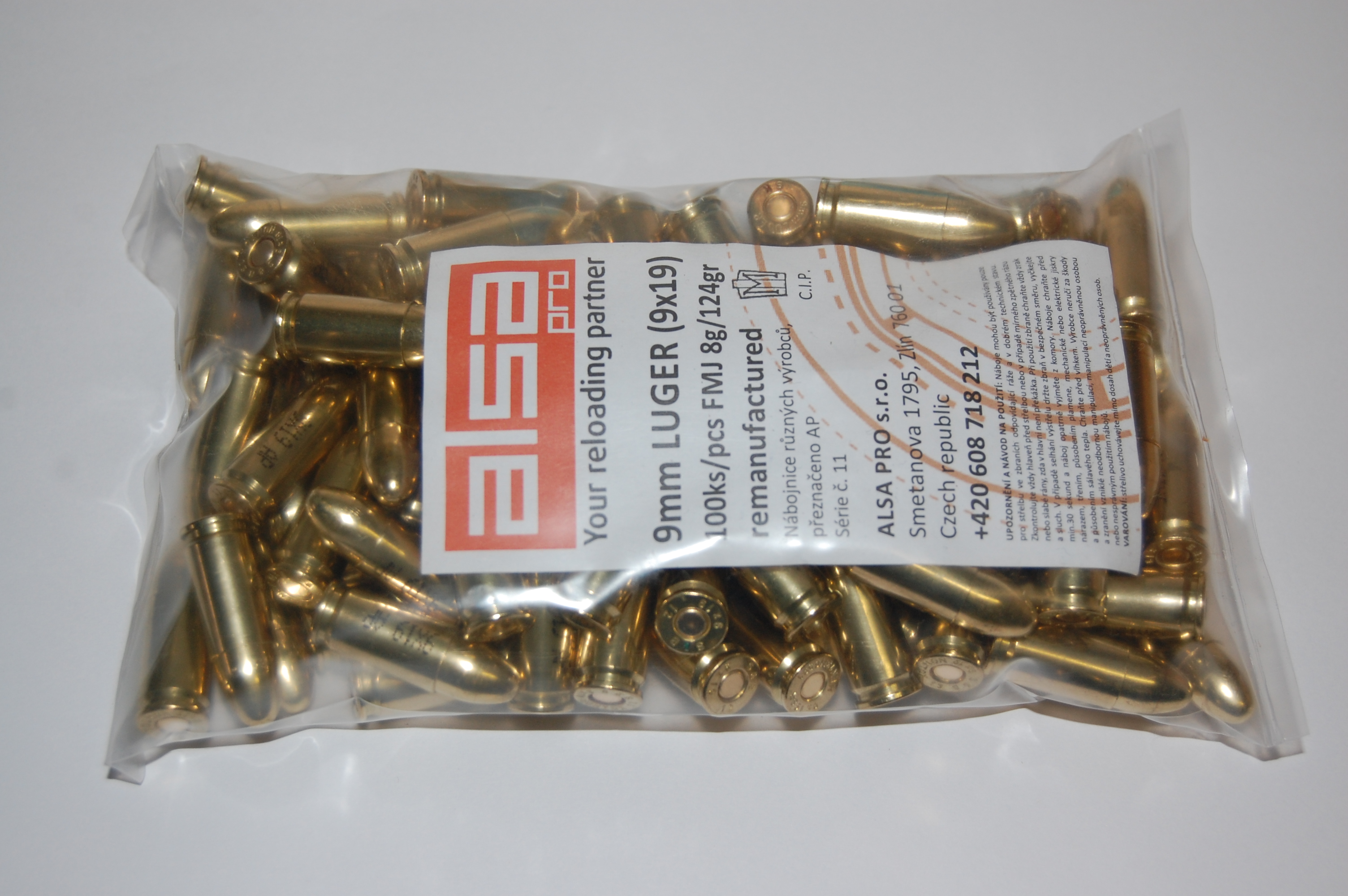 Náboje 9mm Luger ALSA Reloaded (přebíjené)