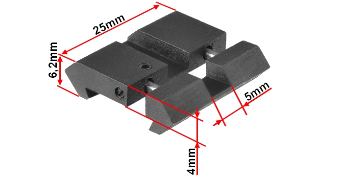 Adaptér montáže 11mm na 22mm Leapers 