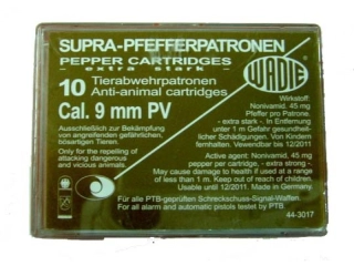 Plynové náboje PV-S 9mm revolver Supra Pepper