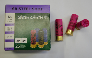 Náboje SB 12/70 STEEL ocelový brok 3,3mm