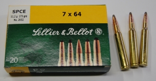 Náboje SB 7x64 SPCE 11.2g.