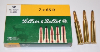 Náboje SB 7x64 SP 9,1g.