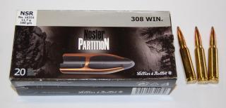 Náboje SB 308 Win.Nosler Partition 11.7g.