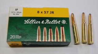 Náboje SB 8x57 JR SP 12,7g.