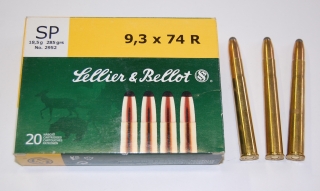 Náboje SB 9,3x74 R  SP 18,5g.