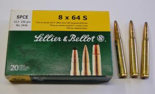 Náboje SB 8x64S SPCE 12,7g.