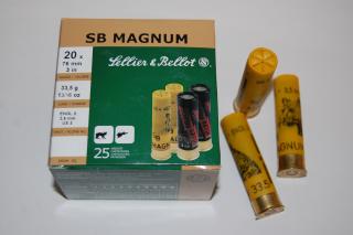 Náboje SB 20/76 MAGNUM brok 3,5mm