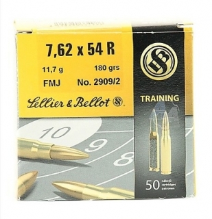 Náboje SB 7,62x54R FMJ TRAINING