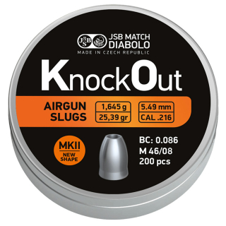 JSB KnockOut Slugs .216 MKII 200ks cal.5,49m